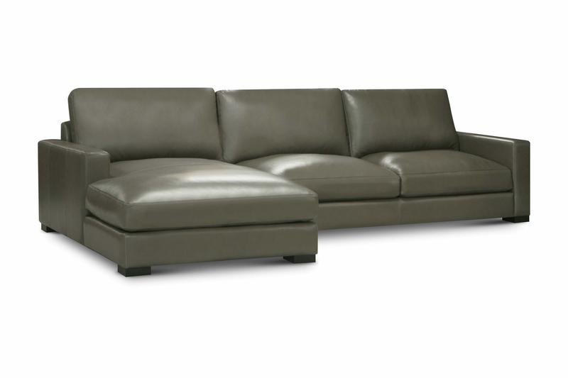 Vancouver Upholstered Chaise Sectional in Portofino Cavalla, LAF
