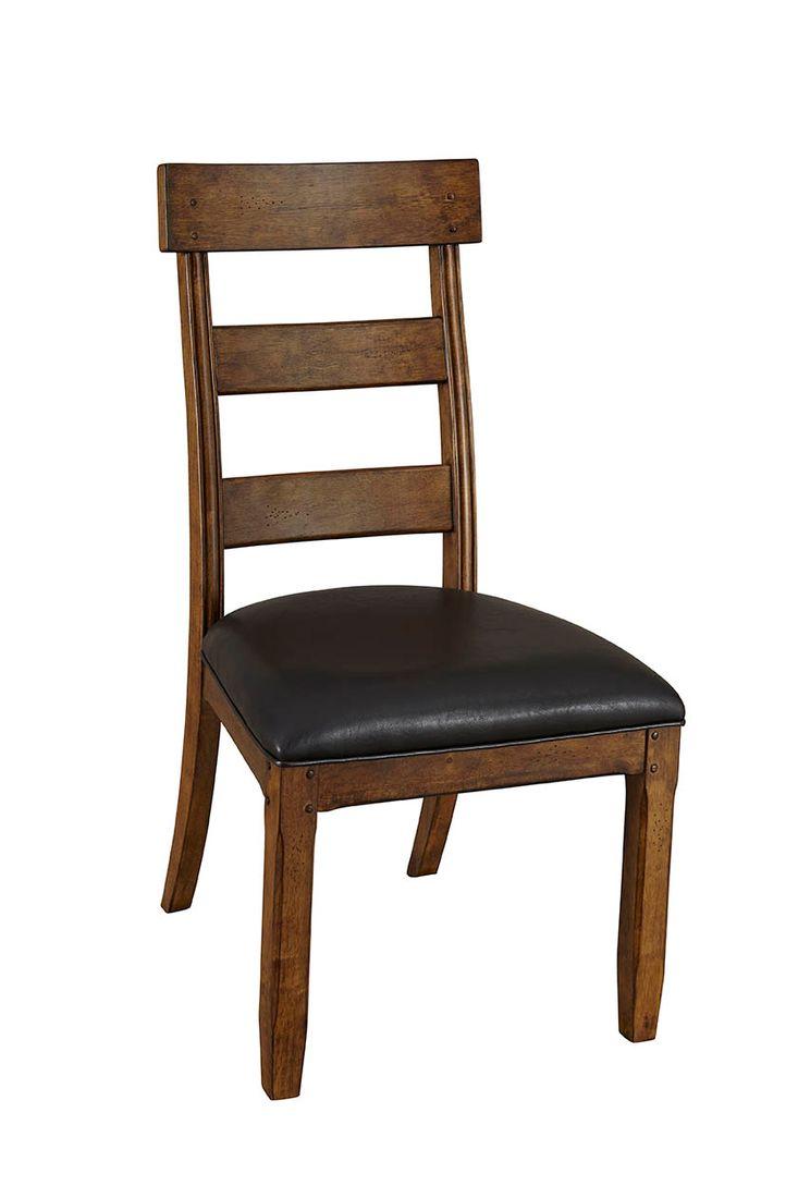 Ozark Ladderback Side Chair, with Upholstered Seat