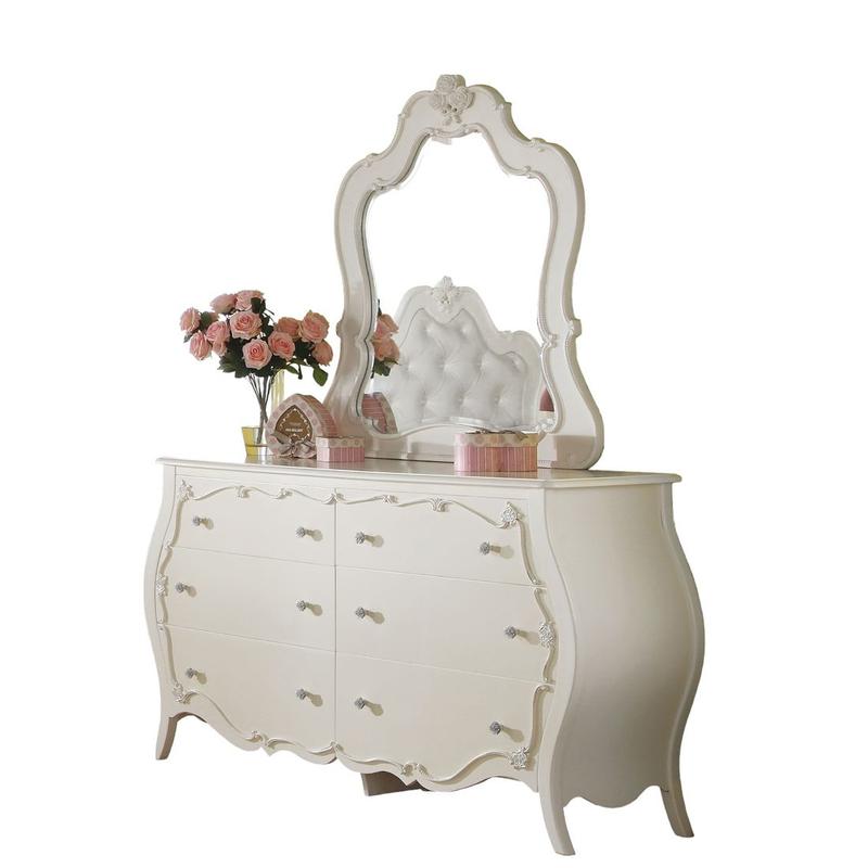 Edalene Pearl White Mirror