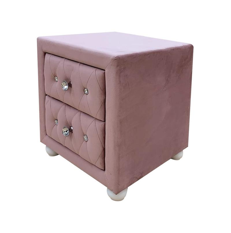 Reggie Pink Fabric Nightstand