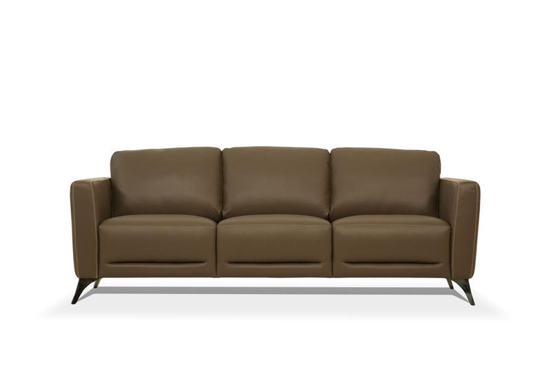 Malaga Taupe Top Grain Leather Sofa