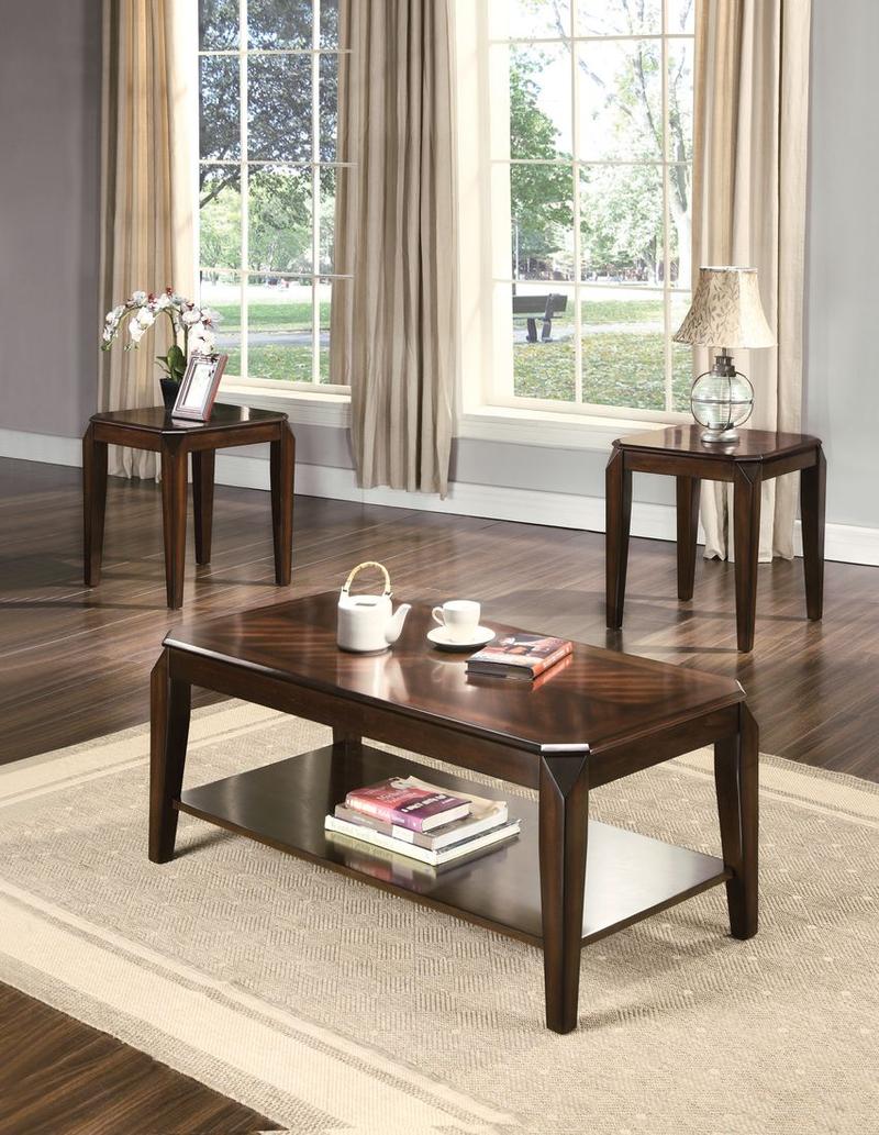 Docila Walnut 3Pc Pack Coffee & End Set