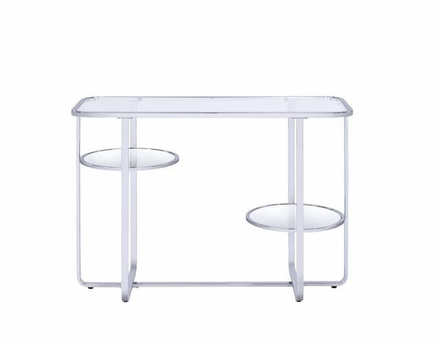 Hollo Chrome & Glass Sofa Table