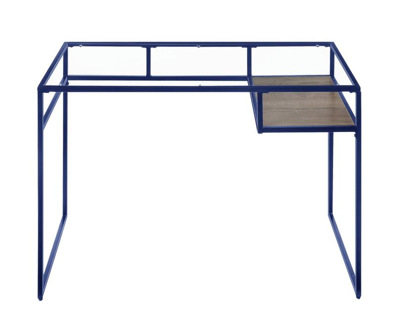 Yasin Blue & Glass Writing Desk