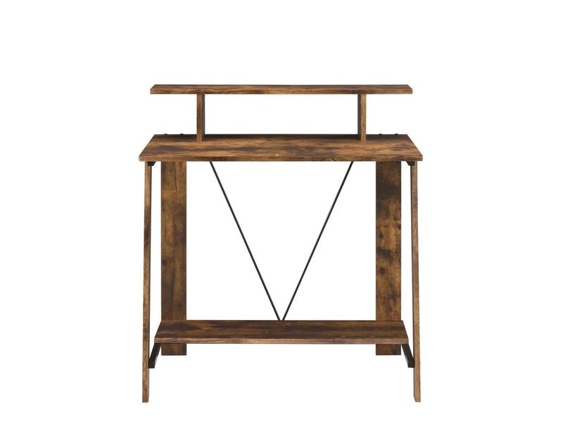 Nypho Weathered Oak & Black Finish Writing Desk