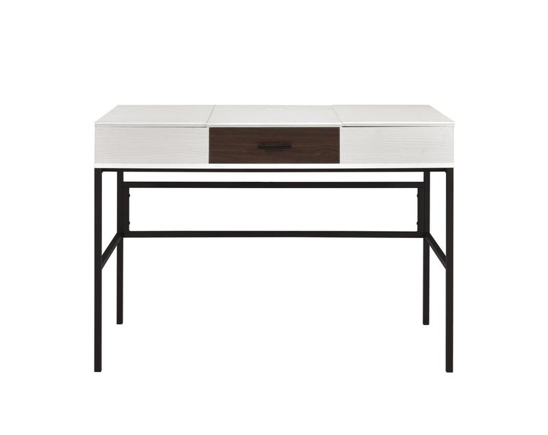 Verster Natural & Black Finish Writing Desk W/USB
