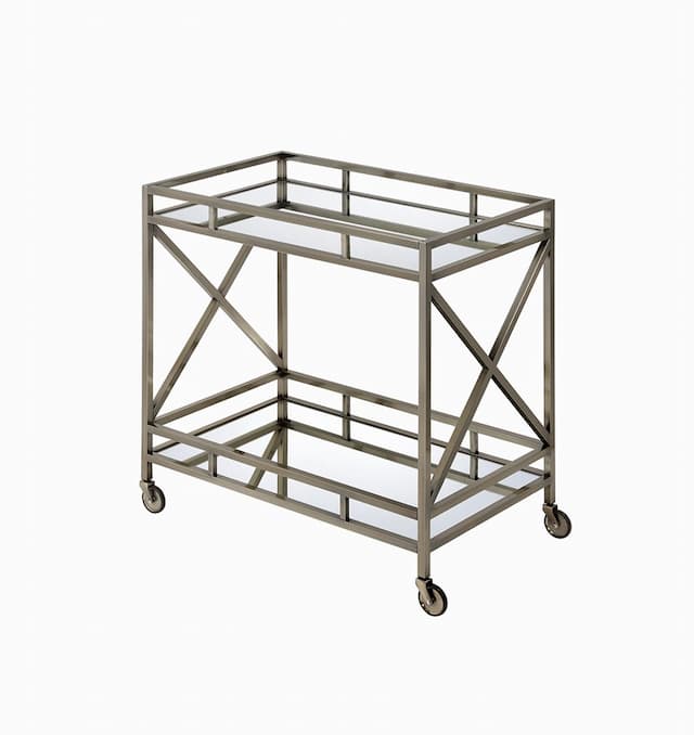 Kristensen Antique Gold & Mirror Serving Cart