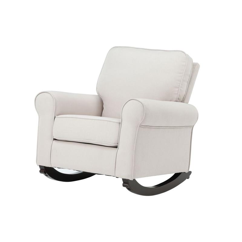 Elvin Beige Fabric Rocking Chair