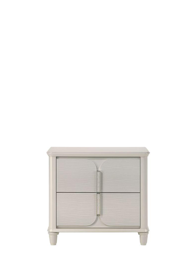 Laveda Pearl White Finish Nightstand