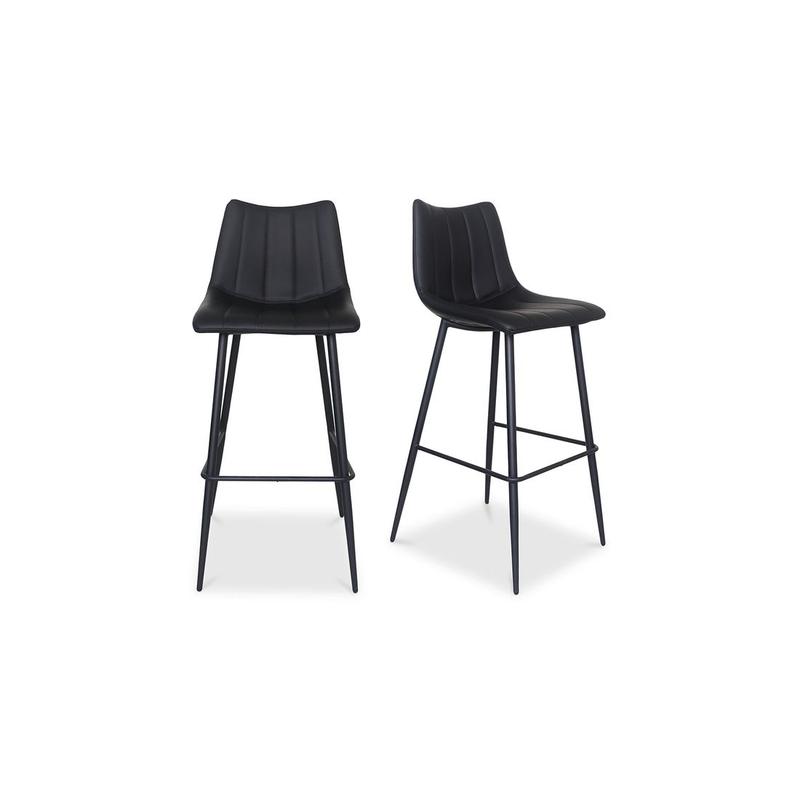 ALIBI BARSTOOL MATTE BLACK-SET OF TWO
