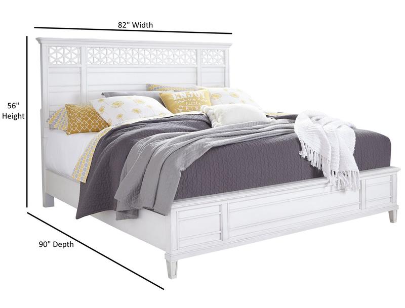 Cane Bay King Fretwork Panel Bed Complete 