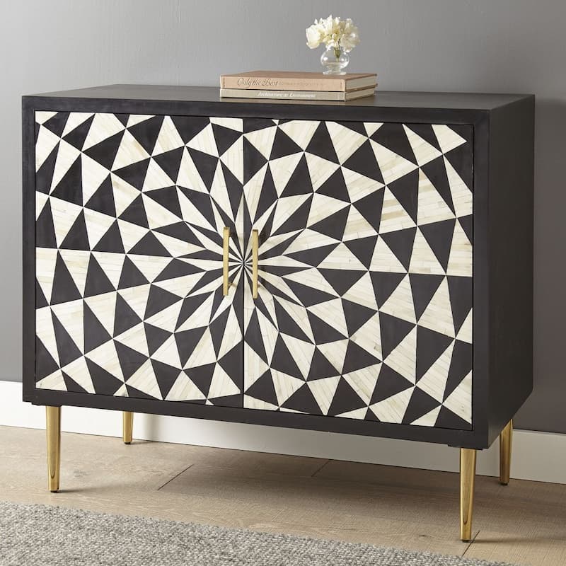 Benzara 2 Door Accent Cabinet