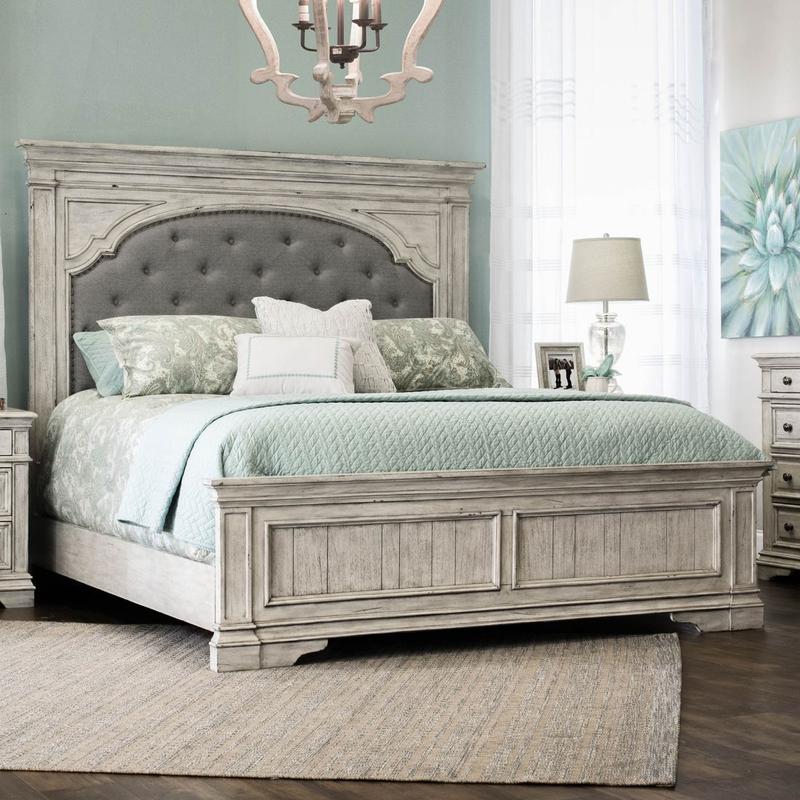 Highland Park Queen Bed - Rustic Ivory