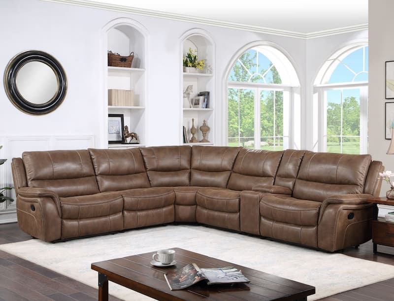 Lehi 6pc Manual Reclining Sectional