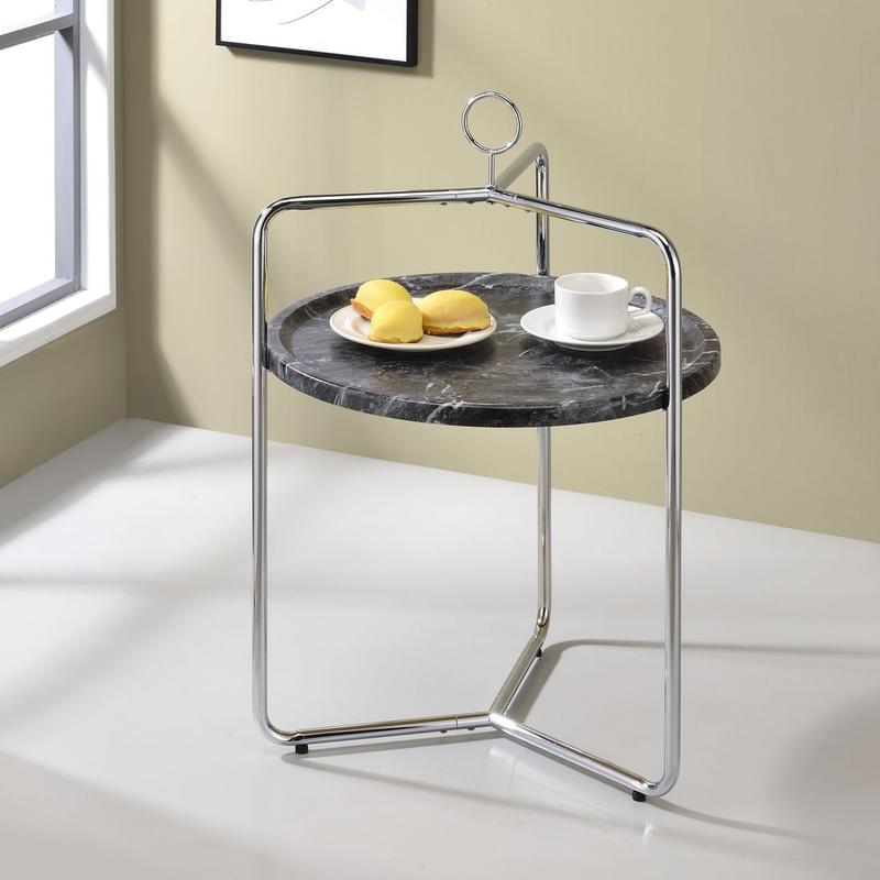 Miro Side Table - Black/Silver