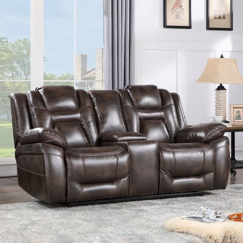Oportuna Dual Power Console Loveseat
