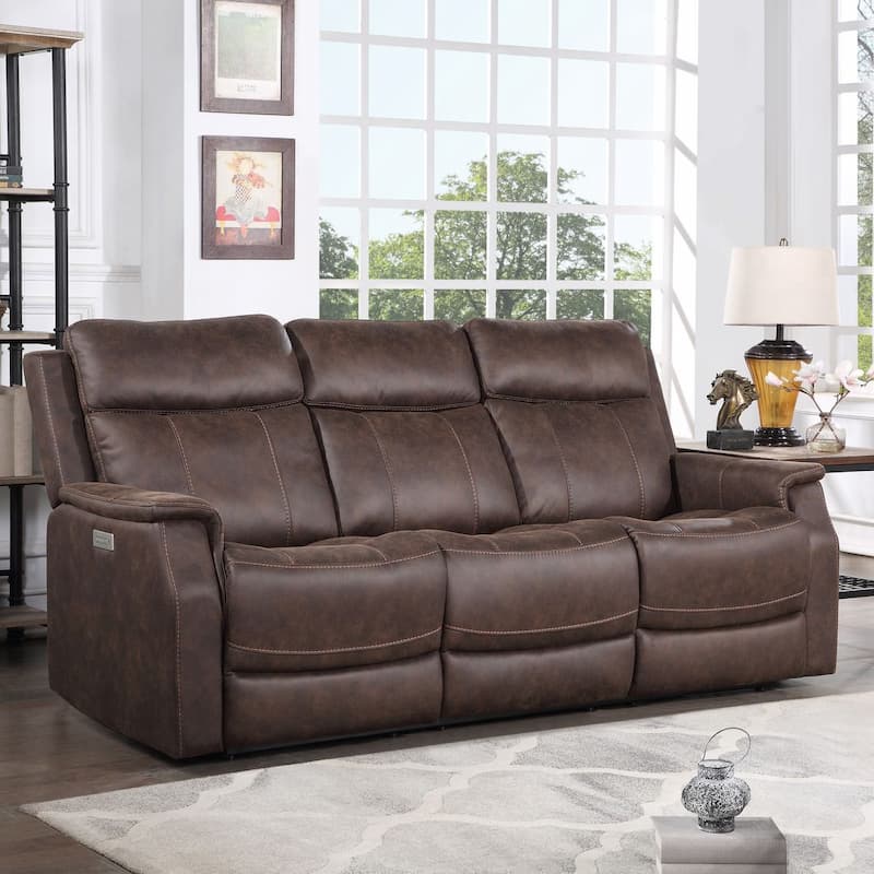 Valencia Dual Power Reclining Sofa - Walnut