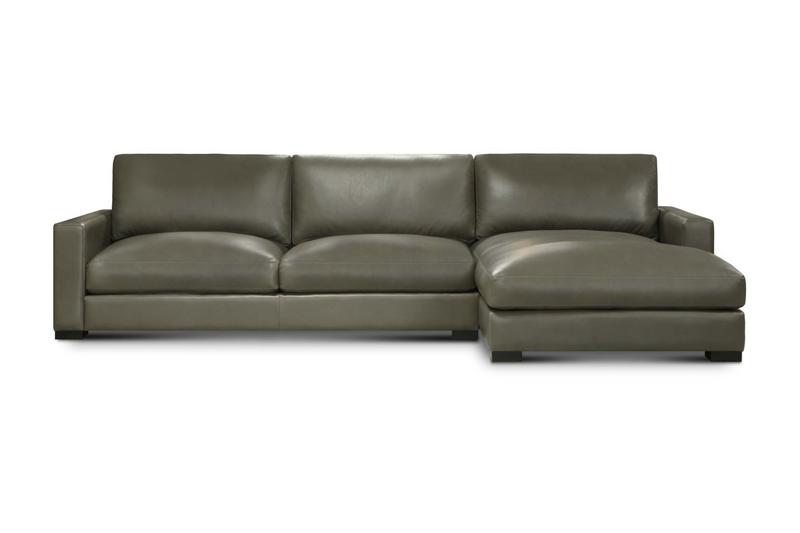 Vancouver Upholstered Chaise Sectional in Portofino Cavalla, RAF