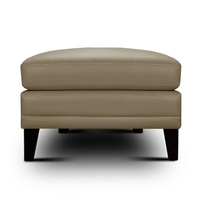 Sienna 100% Genuine Leather Midcentury Modern Ottoman