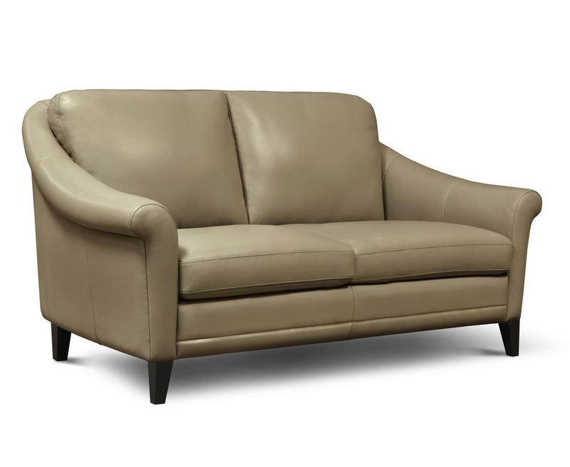 Sienna 100% Genuine Leather Midcentury Modern Loveseat