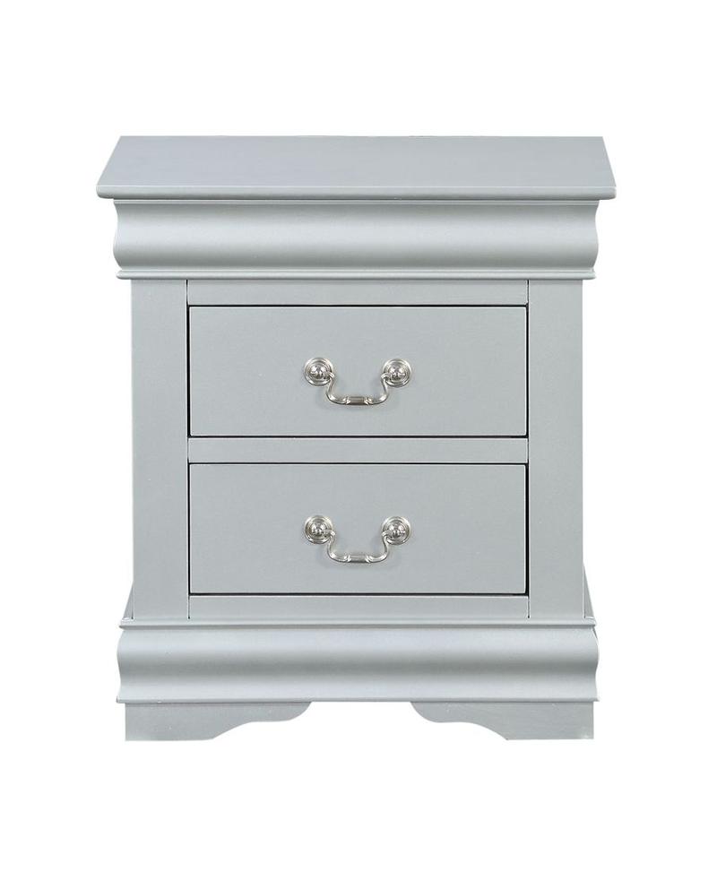 Louis Philippe III Platinum Nightstand