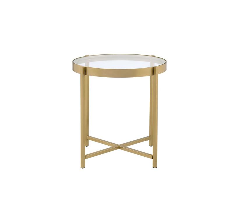 Charrot Gold Finish End Table