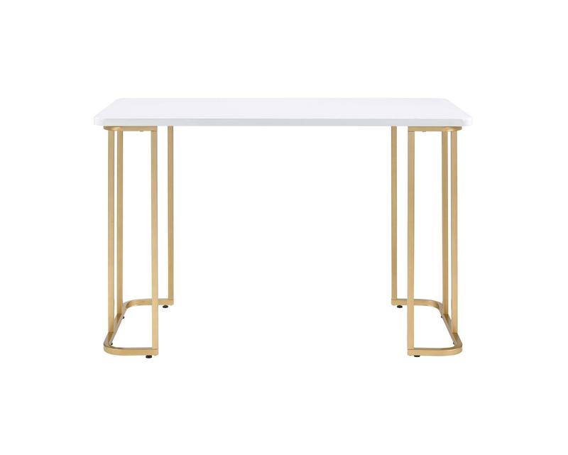 Estie White & Gold Finish Writing Desk