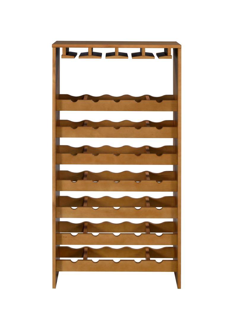 Hanzi Oak Finish Wine Rack
