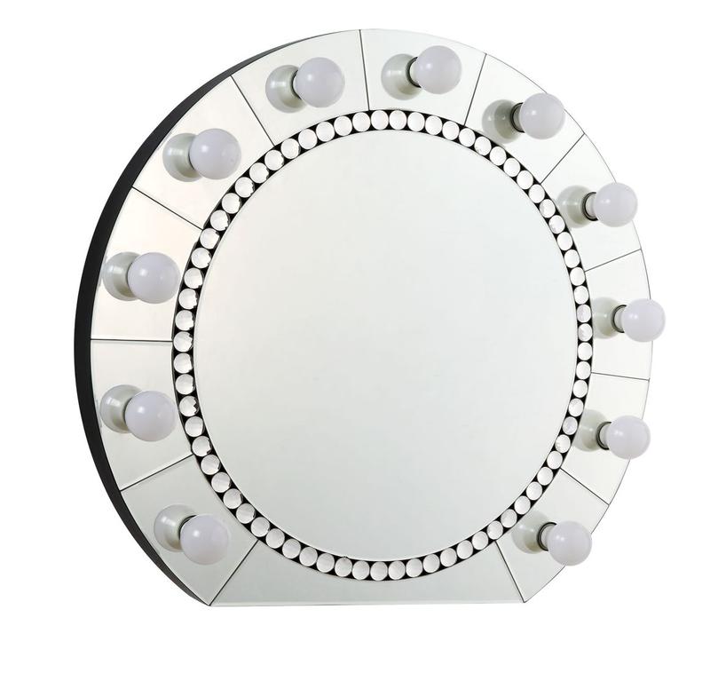 Farai Mirrored & Faux Crystal Diamonds Accent Mirror