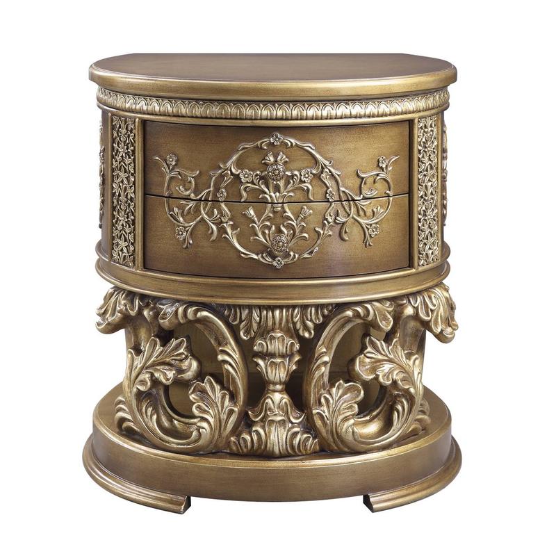Constantine Brown & Gold Finish Nightstand