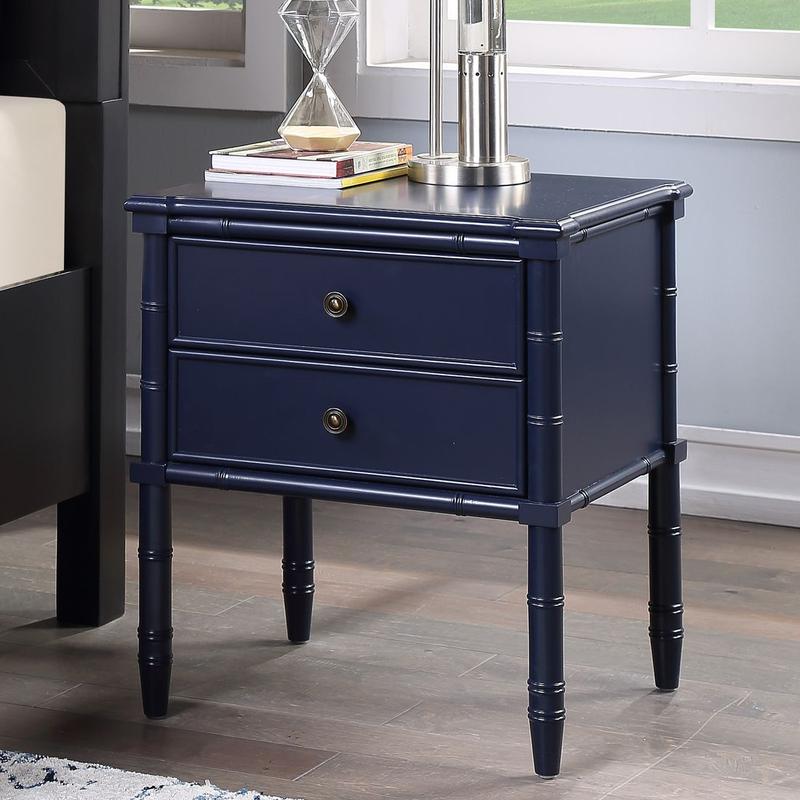 Ellison 2 Drawer Nightstand - Midnight Blue