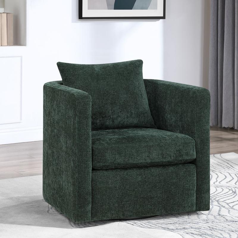 Sheldon Kelly Green  Swivel Barrel Chair