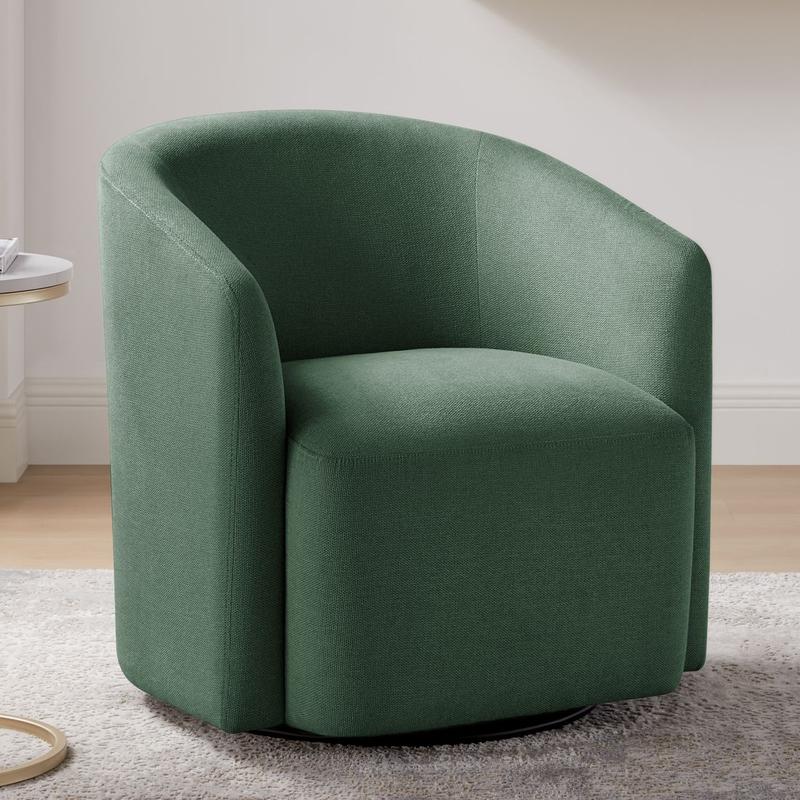 Amhurst Green Swivel Barrel Chair