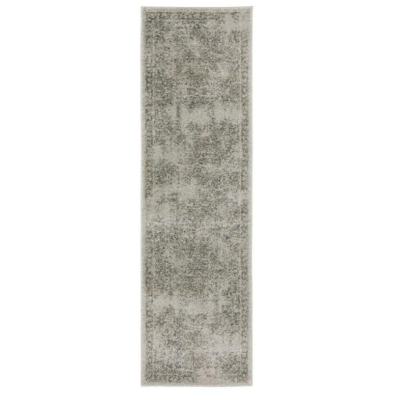 Alton 070E9 Grey/ Beige Indoor Area Rug - 2'3" x 7'6"