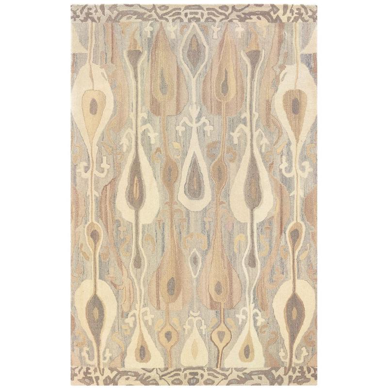 Anastasia 68000 Grey/ Beige Hand-crafted Wool Area Rug - 3'6" x 5'6"