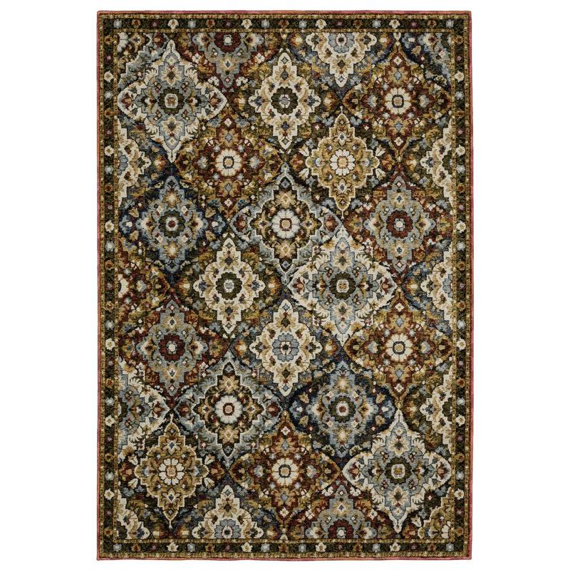 Andorra 2408A Red/ Multi Indoor Area Rug - 1'10" x 3'2"