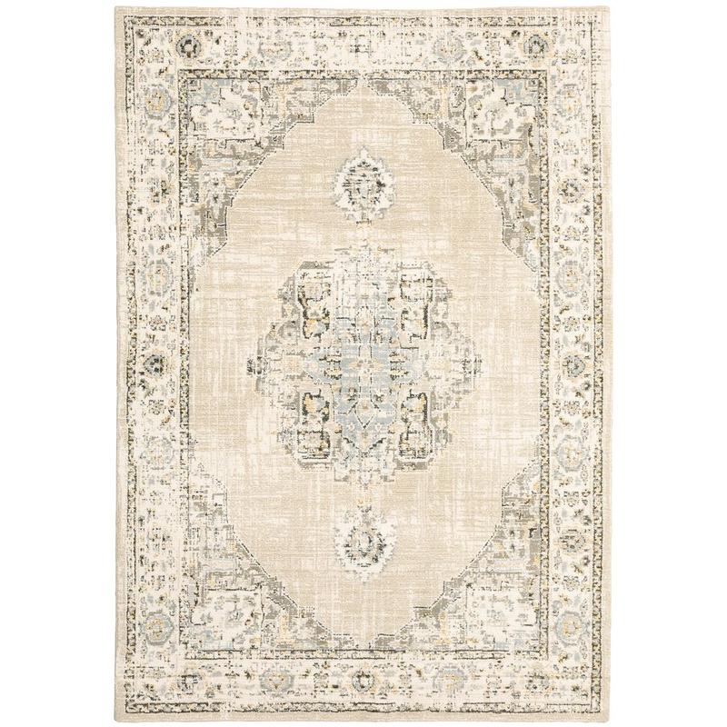 Andorra 303D0 Beige/ Ivory Indoor Area Rug - 1'10" x 3'2"