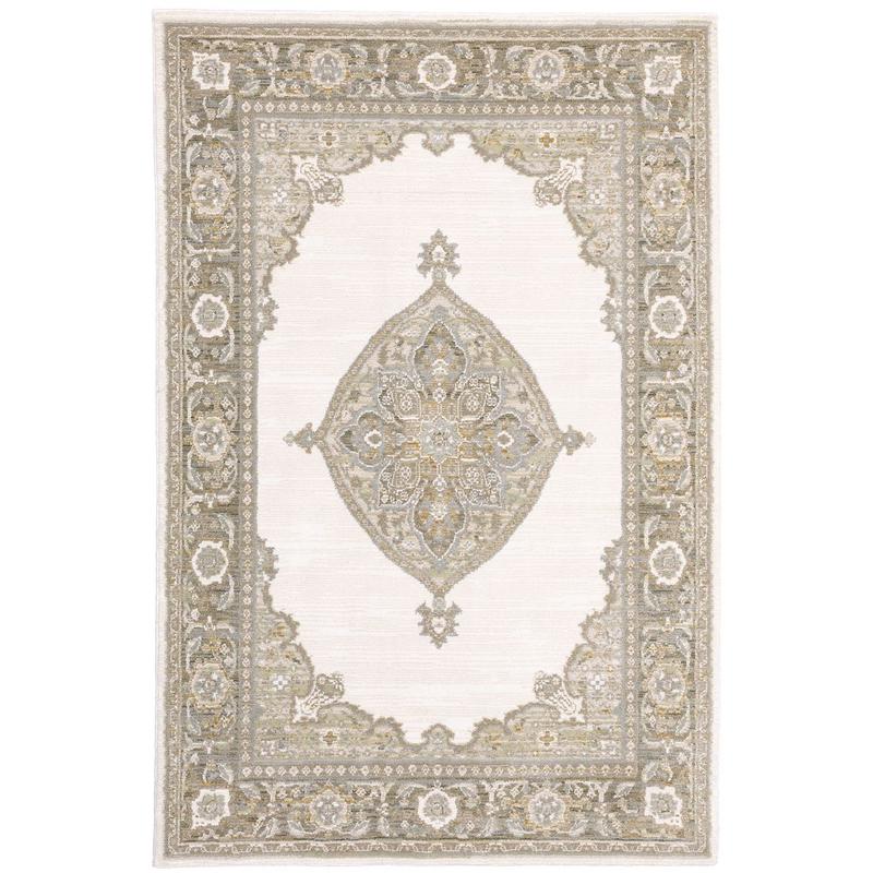 Andorra 7939D Beige/ Tan Indoor Area Rug - 1'10" x 3'2"