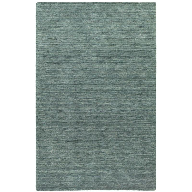 Aniston 27101 Blue Hand-crafted Wool Area Rug - 5' x 8'
