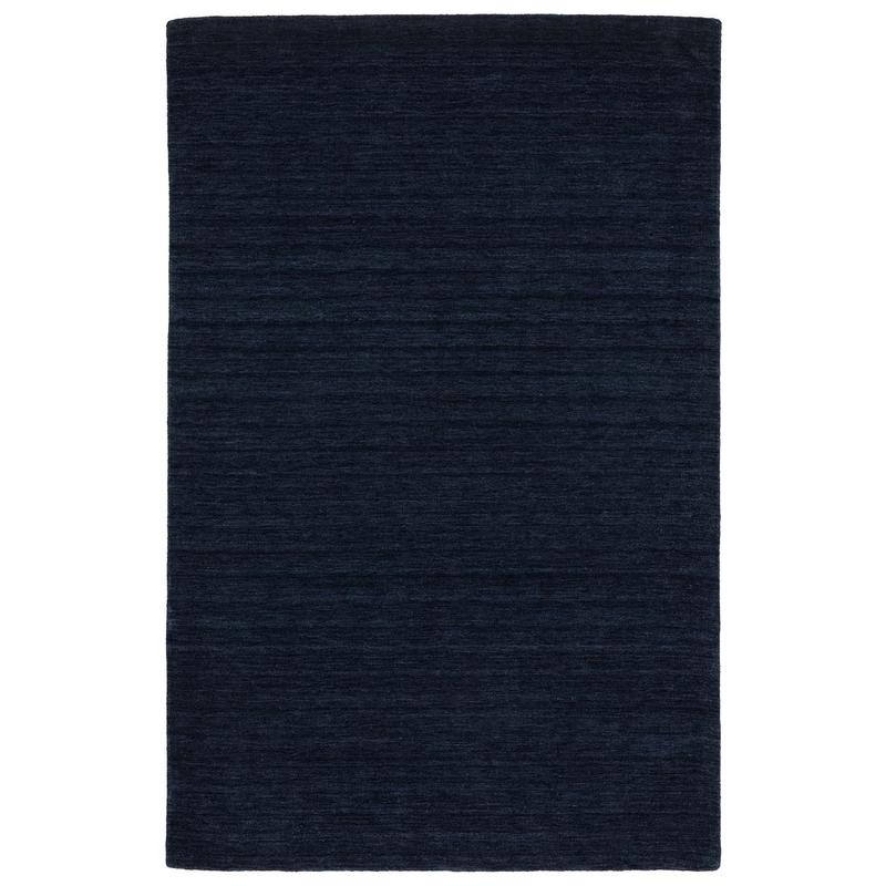 Aniston II 27119 Navy/Blue Hand-crafted Wool Area Rug - 5' x 8'