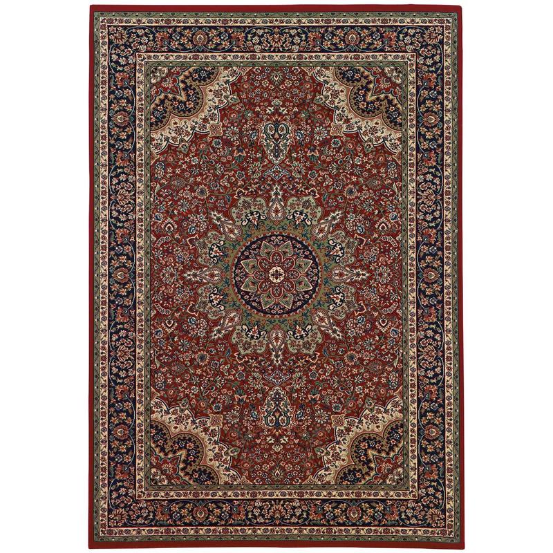 Ariana 116R3 Red/ Blue Indoor Area Rug - 4' x 5'9"