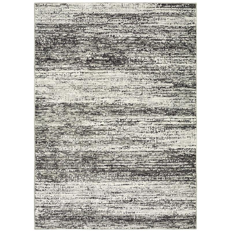 Atlas 8037G Ash/ Charcoal Indoor Area Rug - 1'10" x 3'2"