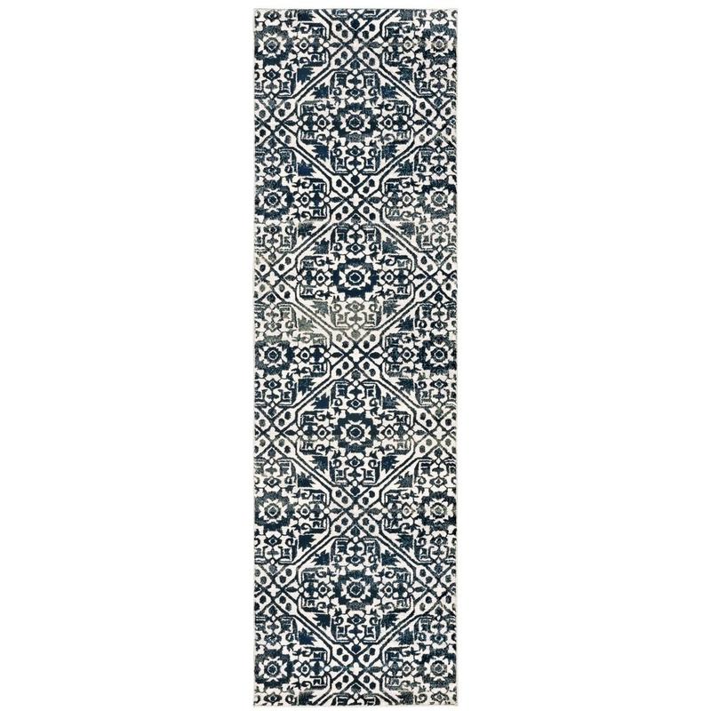 Bowen 5506E Navy/ Ivory Indoor Area Rug
