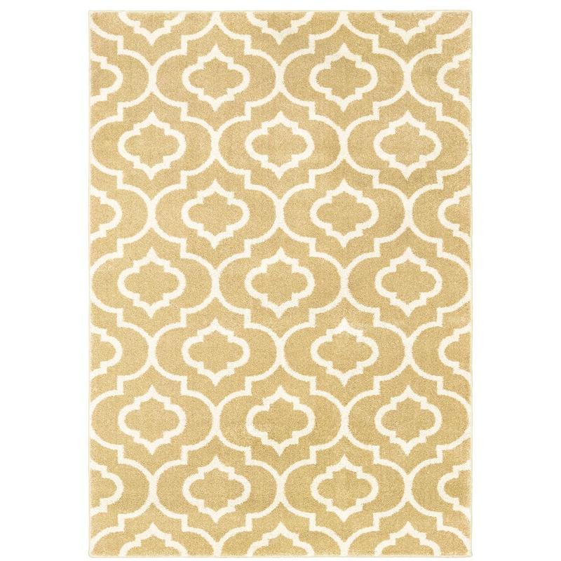 Carson 9672E Gold/ Ivory Indoor Area Rug - 2' x 3'