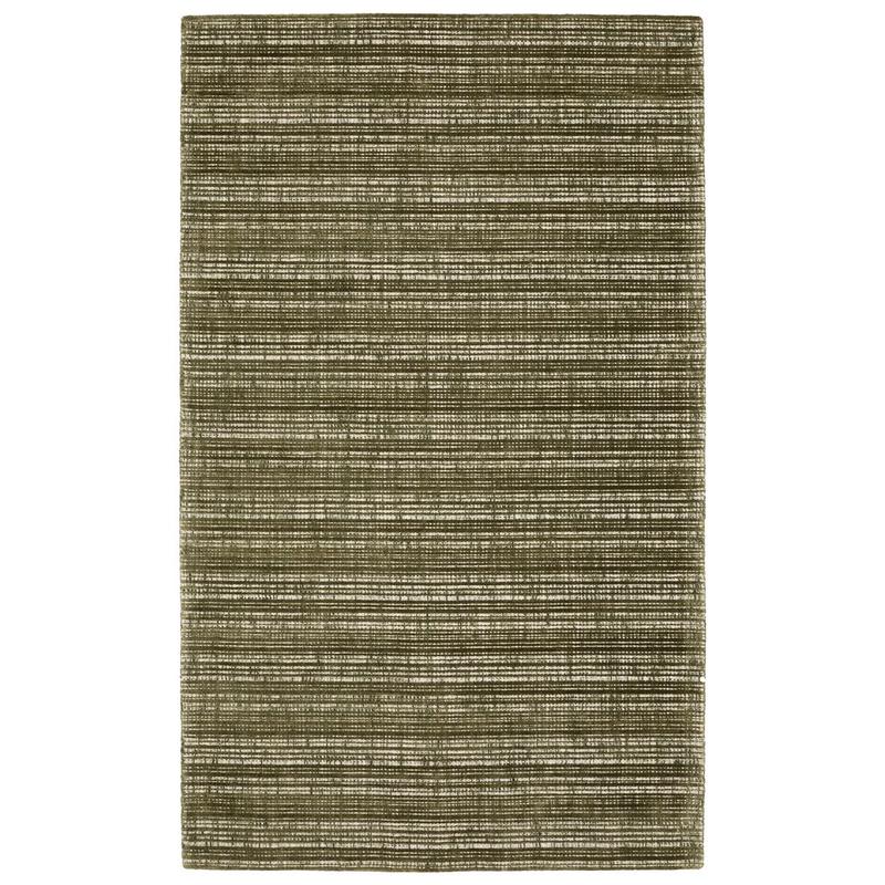 Circa CIR07 Green/ Ivory Hand-crafted Wool Blend Area Rug - 8' x 10'