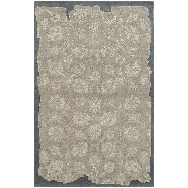 Color Influence 45101 Grey/ Green Hand-crafted Wool Blend Area Rug - 10' x 13'