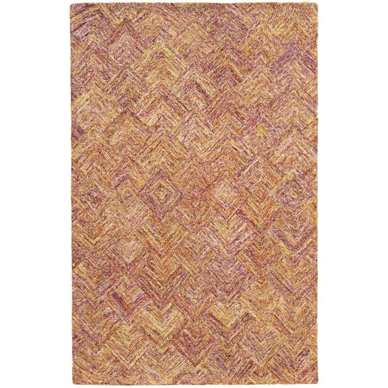 Colorscape 42113 Orange/ Pink Hand-crafted Wool Area Rug