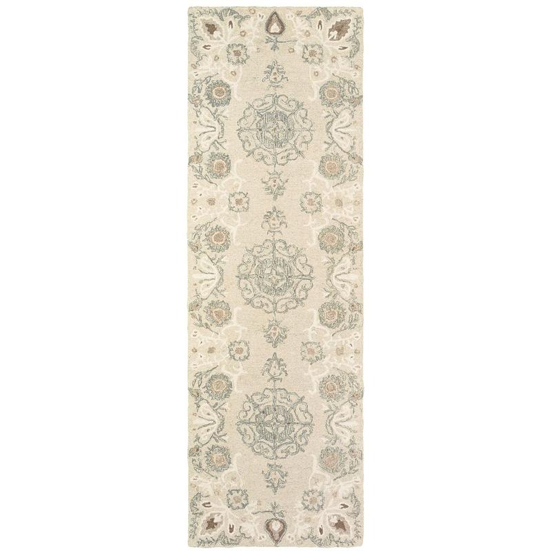 Craft 93000 Sand/ Ash Hand-crafted Wool Area Rug - 2'6" x 8'