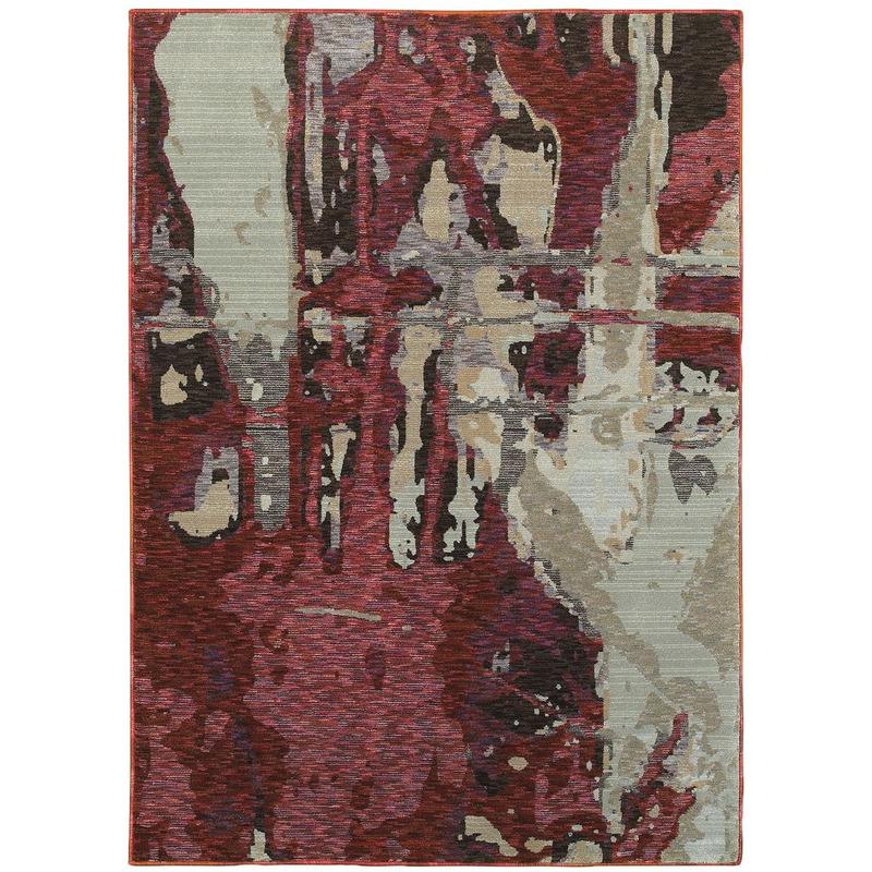 Evolution 8028B Red/ Beige Indoor Area Rug - 1'10" x 3'2"