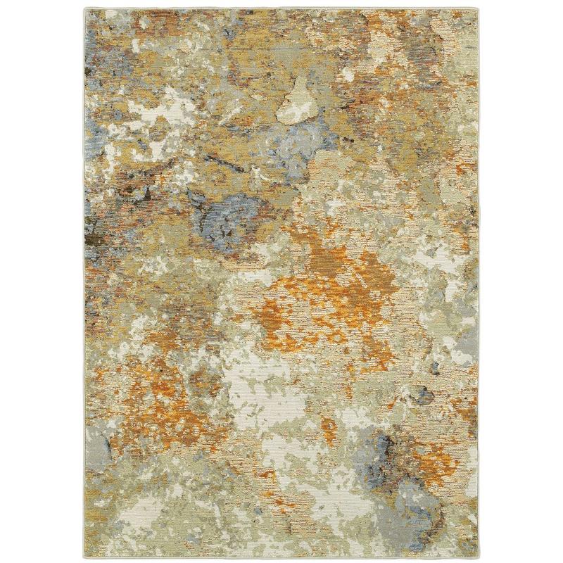Evolution 8031B Gold/ Beige Indoor Area Rug - 1'10" x 3'2"
